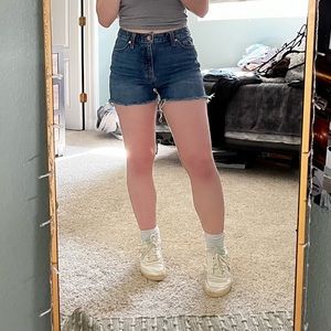 dark wash shorts🤭